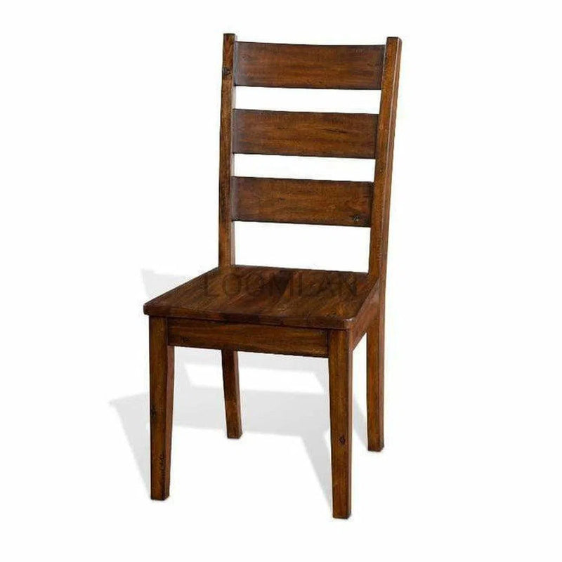 Rustic Traditional Tuscany Ladderback Dining and Kitchen Chair Dining Chairs LOOMLAN By Sunny D