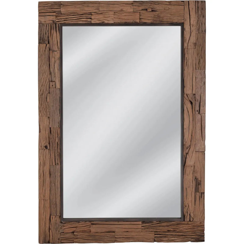 Rustic Wood Brown Vertical Floor MIrror-Floor Mirrors-Bassett Mirror-LOOMLAN