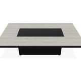 48" x 84" Rectangular Rustic Top Chat Height Fire Table