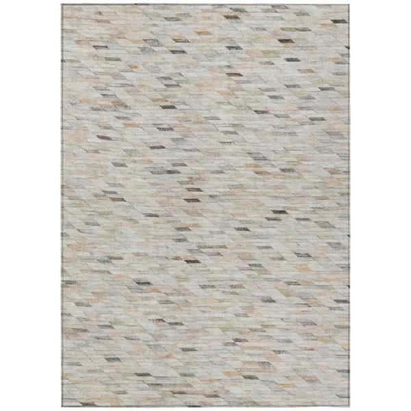 Ruzenth Ivory Washable Indoor - Outdoor Rug - LOOMLAN - LOOMLAN Rugs - Outdoor Rugs