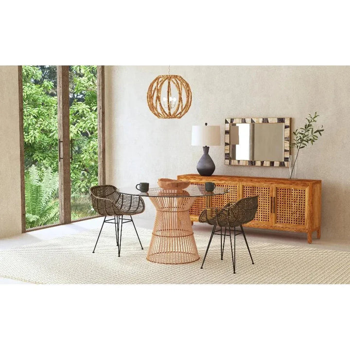 Ryanne Rattan Wrapped Dining Chair (Set Of 2) - LOOMLAN - Bassett Mirror - Dining Chairs