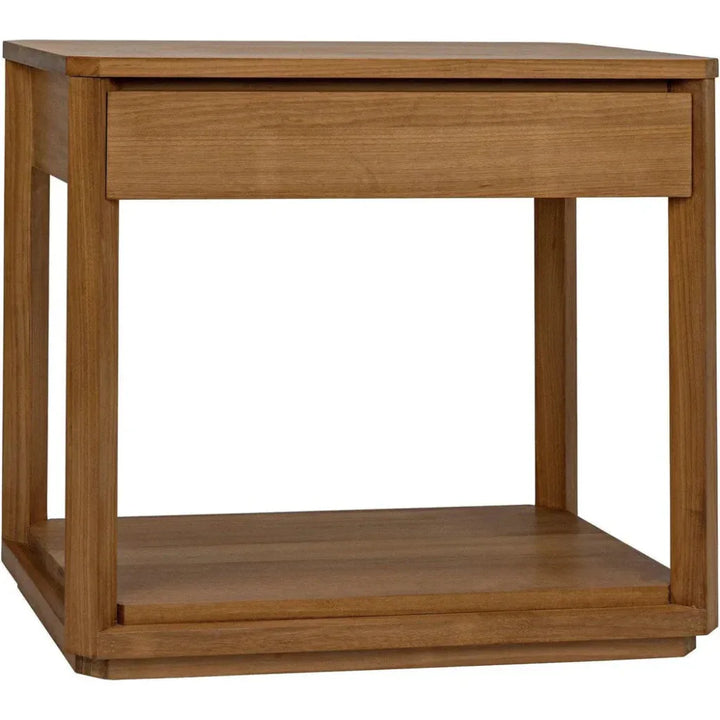 SL11 Teak Wood Rectangle Side Table - LOOMLAN