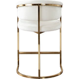 Solstice Counter Height Chair in Cream Velvet with Polished Gold Metal Frame