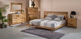 Matney Stylish Designed Natural Wooden Bed