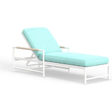 Sabbia Sunbrella Comfort Outdoor Chaise-Outdoor Chaises-Sunset West-Dupione Celeste-LOOMLAN