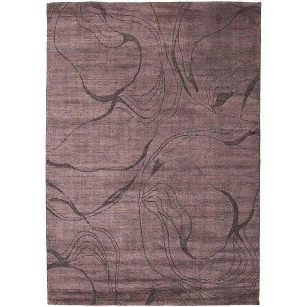 Sachi Heather Wine Brown Handmade Wool Rug