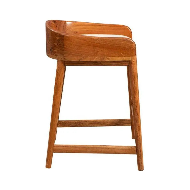 Saddle Linen Counter Stool-Counter Stools-Furniture Classics-LOOMLAN