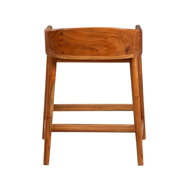 Saddle Linen Upholstered Counter Stool