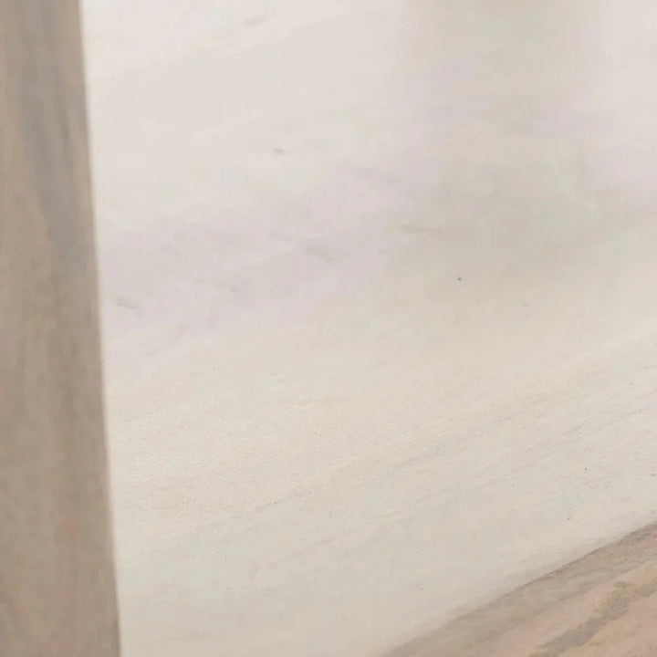 Mango Wood Accent Table with Drawer & Cane Front | LOOMLAN