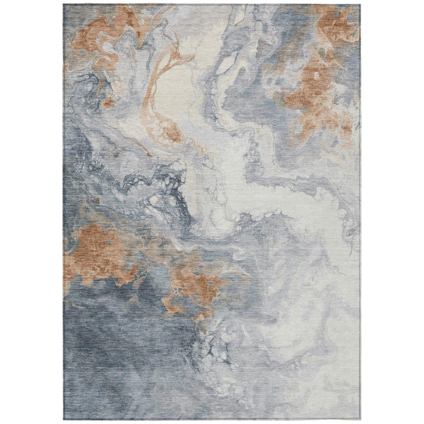 Saelira Gray Washable Indoor-Outdoor Rug