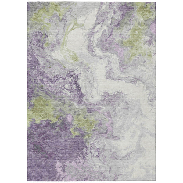 Saelira Purple Washable Indoor-Outdoor Rug