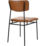 Sailor Leather Armless Dining Chair Set of 2-Dining Chairs-Moe's Home-LOOMLAN