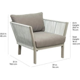 Saint Helena Lounge Chair - Light Gray Outdoor