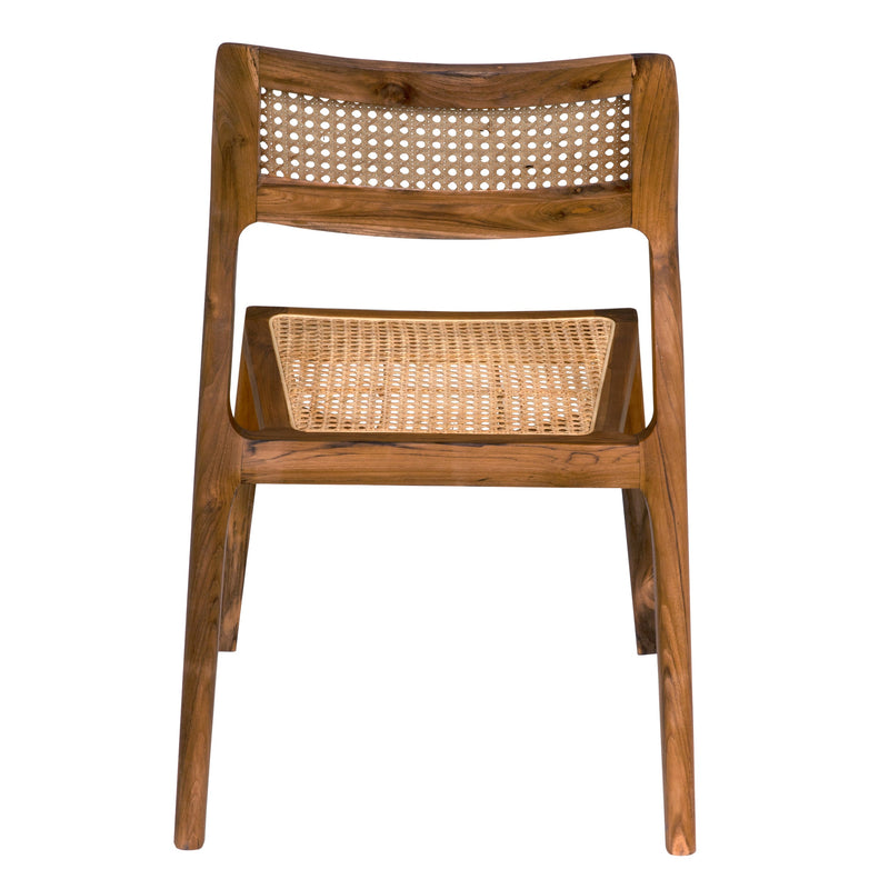 Salam Teak Wood Armless Chair-Club Chairs-Noir-LOOMLAN