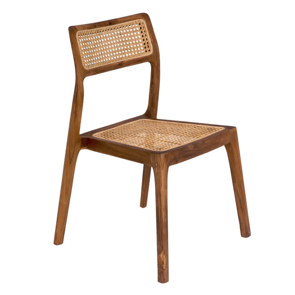 Salam Teak Wood Armless Chair-Club Chairs-Noir-LOOMLAN