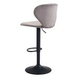 Salem Bar Chair Gray Bar Stools LOOMLAN By Zuo Modern