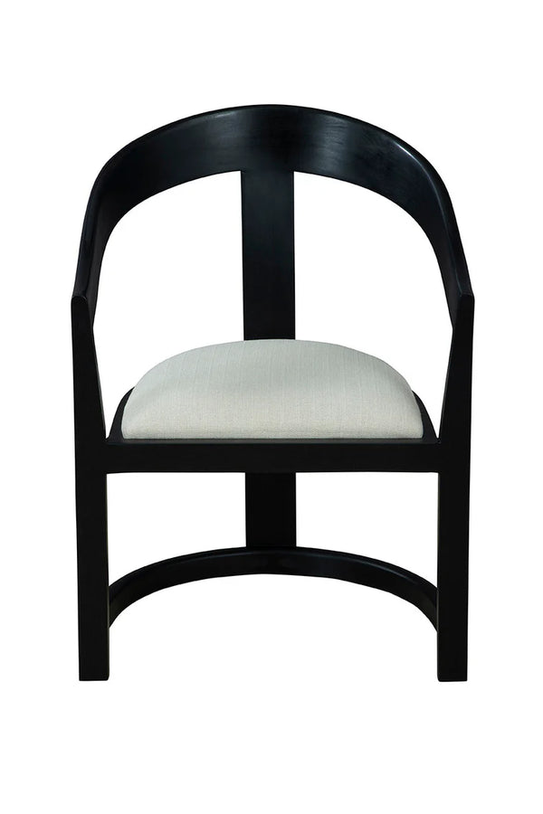 Salida Linen Upholstered Black Dining Chair