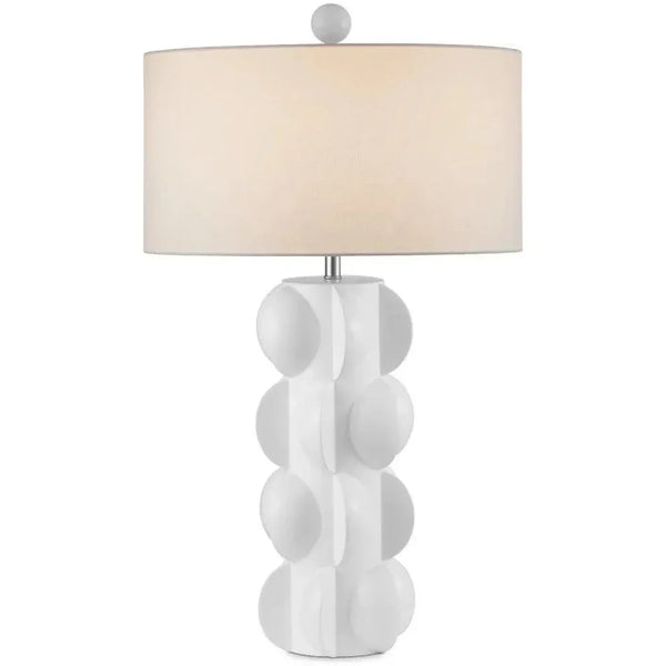Salizzole Composite White Table Lamp - LOOMLAN - Currey & Co - Table Lamps