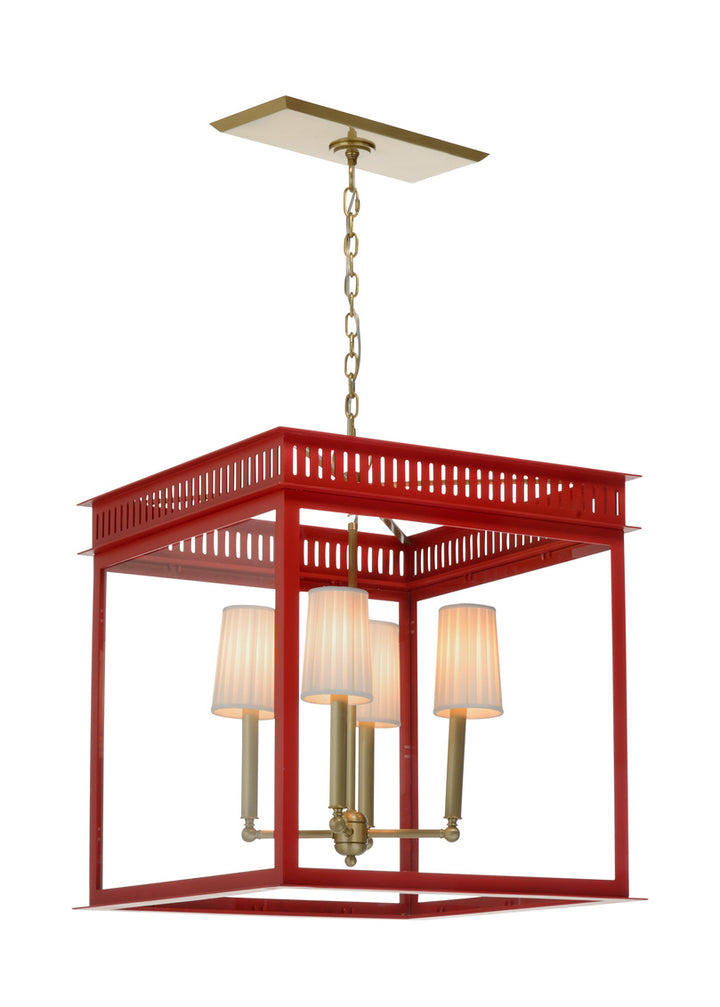 Salt Run Brass Red Lantern-Lanterns-Wildwood-LOOMLAN