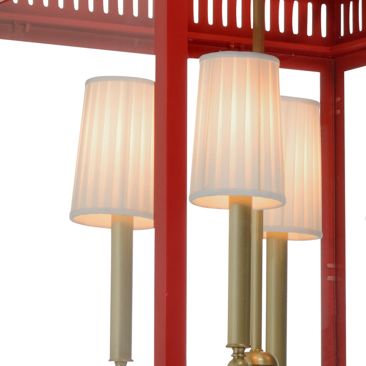 Salt Run Brass Red Lantern-Lanterns-Wildwood-LOOMLAN