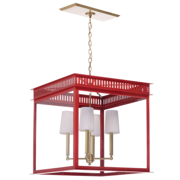 Salt Run Brass Red Lantern-Lanterns-Wildwood-LOOMLAN