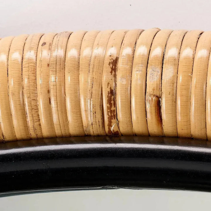 Saltwater Rattan d Vertical Floor Mirror-Floor Mirrors-Jamie Young-LOOMLAN