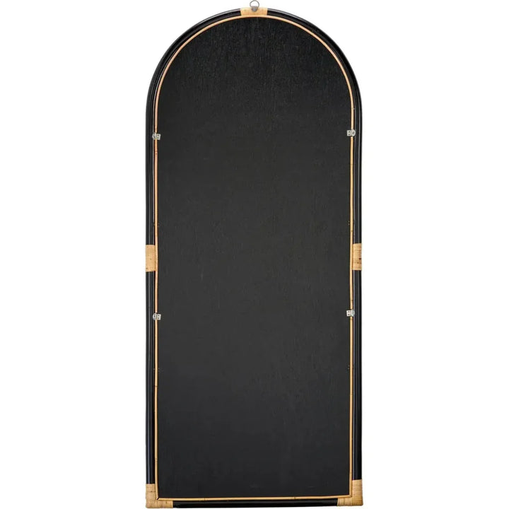 Saltwater Rattan d Vertical Floor Mirror-Floor Mirrors-Jamie Young-LOOMLAN