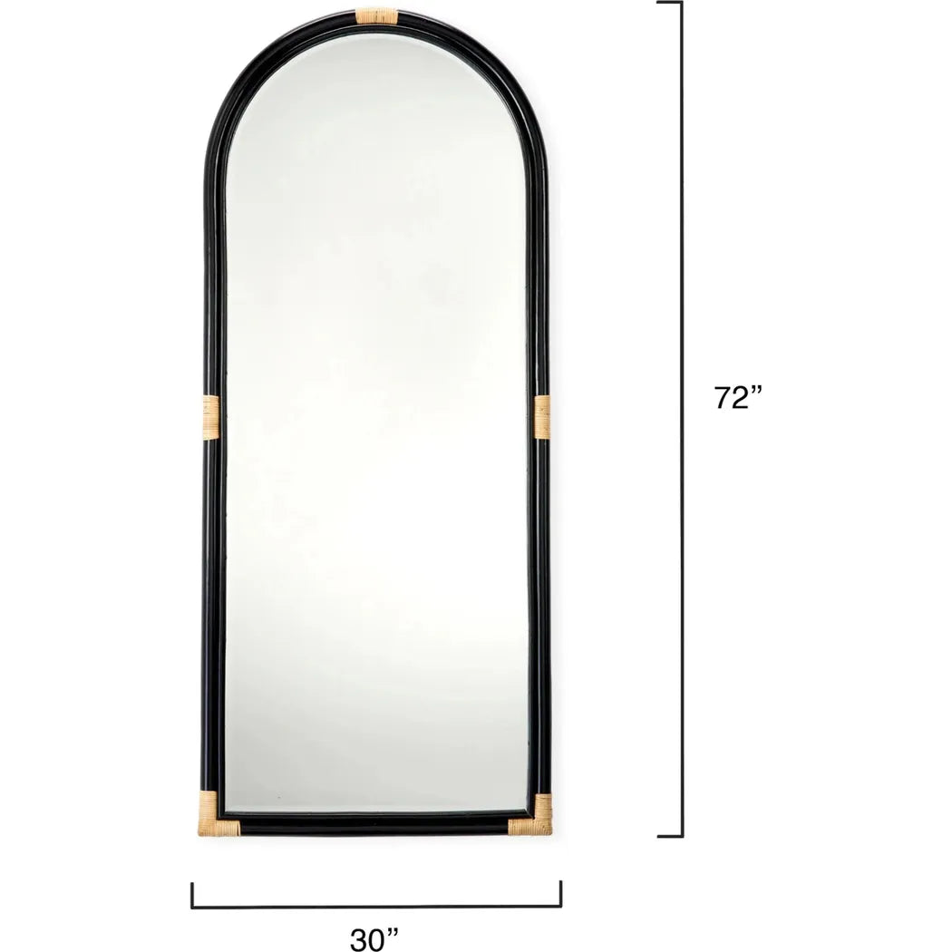 Saltwater Rattan d Vertical Floor Mirror