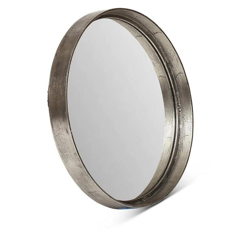 Samar Reclaimed Aluminum Round Mirror