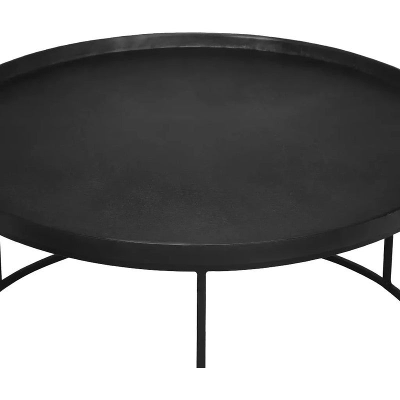 Sana Aluminum Topped Round Coffee Table-Coffee Tables-Urbia-LOOMLAN