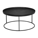 Sana Aluminum Topped Round Coffee Table-Coffee Tables-Urbia-LOOMLAN