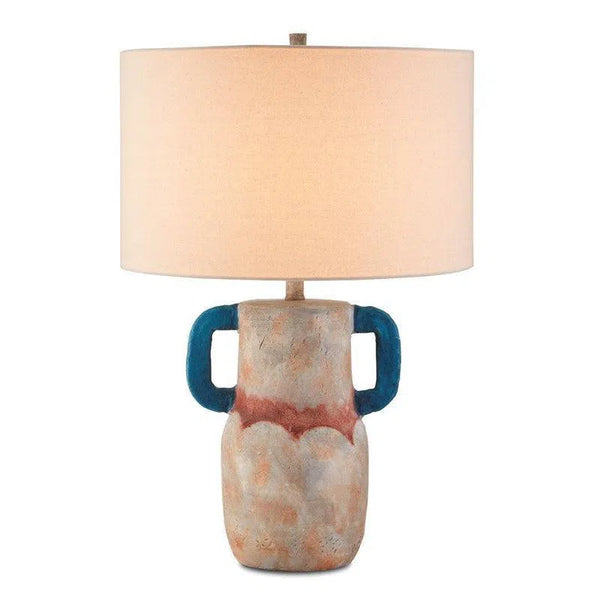 Sand Teal Red Arcadia Table Lamp Table Lamps LOOMLAN By Currey & Co