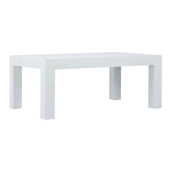 Sanibel Raffia Warpped Rectangular Coffee Table-Coffee Tables-Chelsea House-White-LOOMLAN