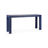 Sanibel Raffia Wrapped Classic Console Table-Console Tables-Chelsea House-Blue-Small-LOOMLAN