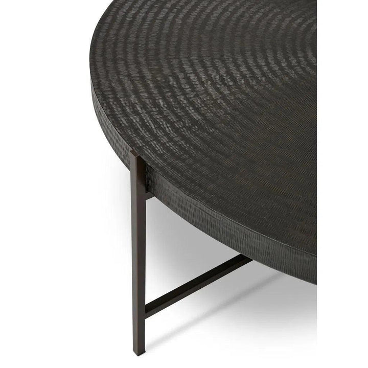 Sanskrit Bronze Plated Steel Round Coffee Table - LOOMLAN - Urbia - Coffee Tables