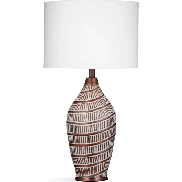 Santa Cruz Polyresin White Table Lamp - LOOMLAN - Bassett Mirror - Table Lamps