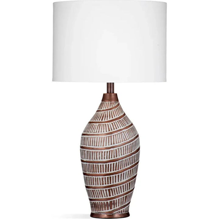 Santa Cruz Polyresin White Table Lamp - LOOMLAN - Bassett Mirror - Table Lamps