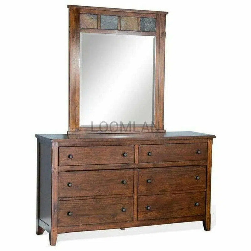 Santa Fe Finish Petite Dresser - Dark Brown