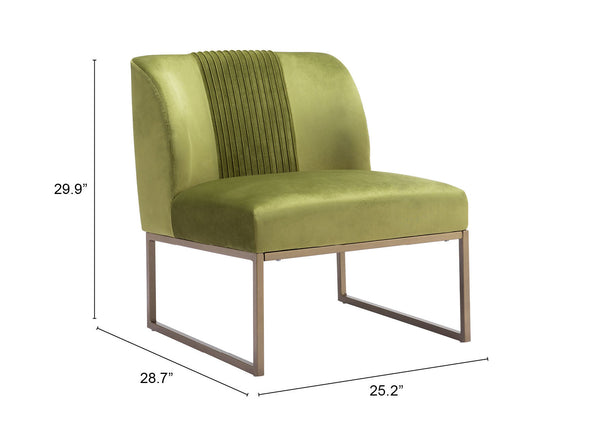 Sante Fe Accent Chair Olive Green-Club Chairs-Zuo Modern-LOOMLAN
