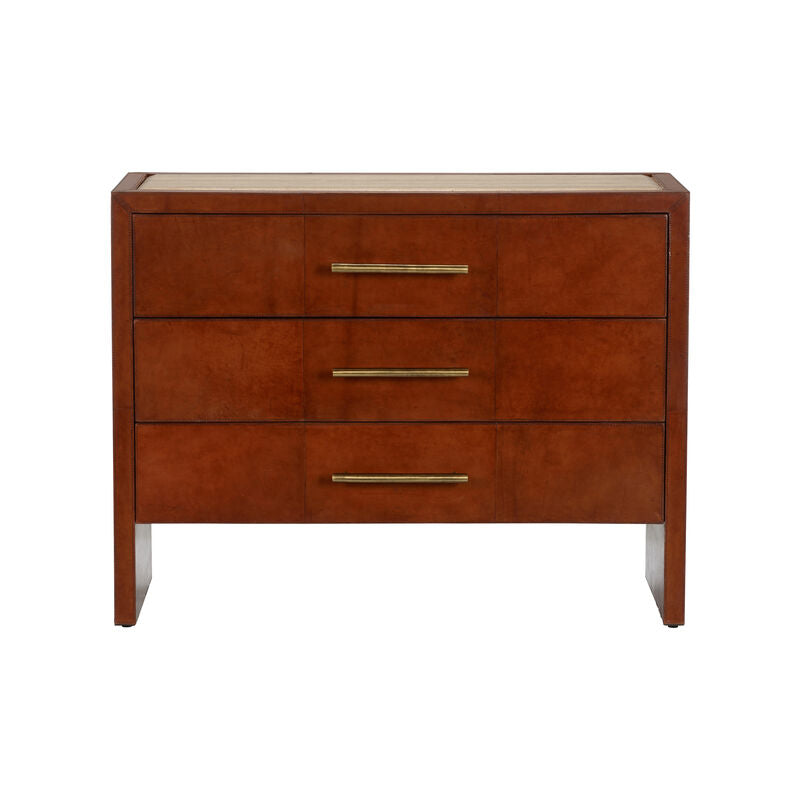 Santino 3 Drawer Brown Chest-Chests-Chelsea House-LOOMLAN