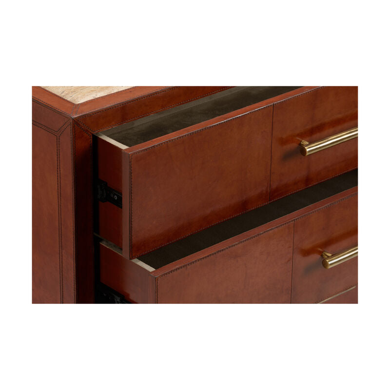 Santino 3 Drawer Brown Chest-Chests-Chelsea House-LOOMLAN