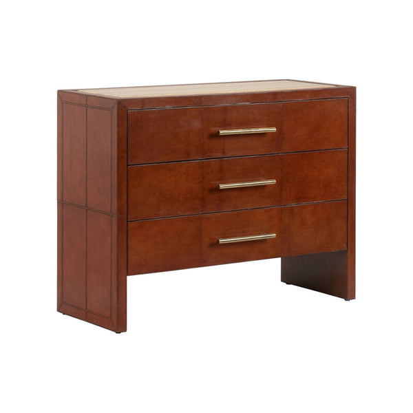 Santino 3 Drawer Brown Chest-Chests-Chelsea House-LOOMLAN