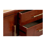 Santino Leather Covered Brown Buffet-Buffets-Chelsea House-LOOMLAN