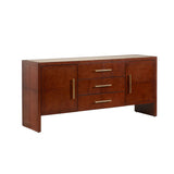 Santino Leather Covered Brown Buffet-Buffets-Chelsea House-LOOMLAN