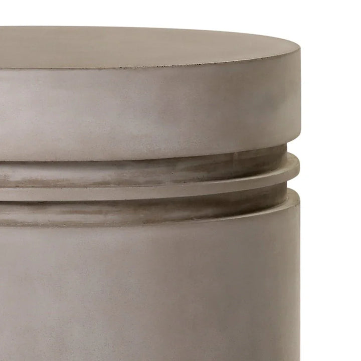 Santori Double Ring Concrete Patio Accent Table - LOOMLAN - Seasonal Living - Outdoor Side Tables