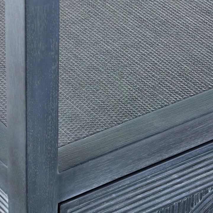 Santos Vintage Navy Storage Etagere - LOOMLAN - Currey & Co - Etageres