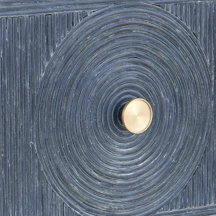 Santos Vintage Navy Storage Etagere - LOOMLAN - Currey & Co - Etageres