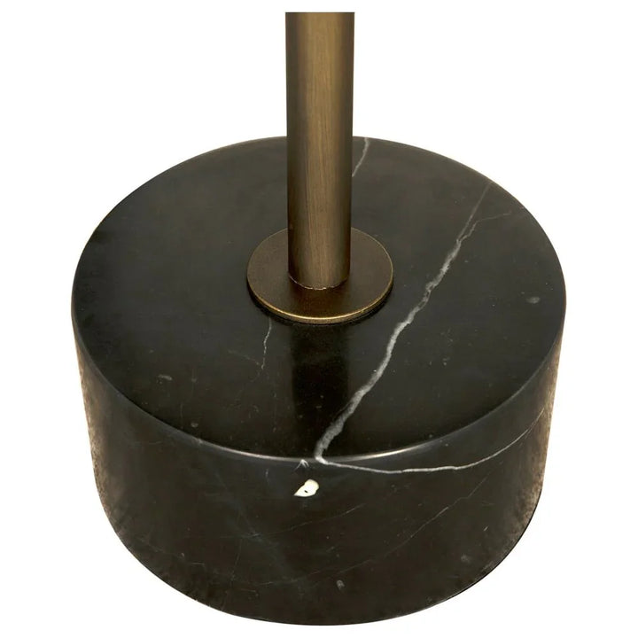 Santosha Marble Top Round Side Table - LOOMLAN - Noir - Side Tables