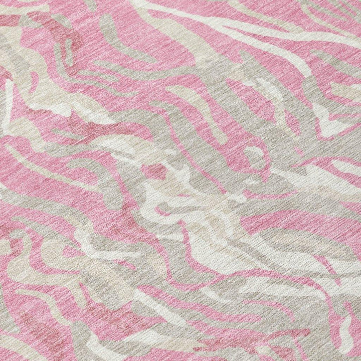 Saphara Pink Washable Indoor-Outdoor Rug-Outdoor Rugs-LOOMLAN Rugs-LOOMLAN