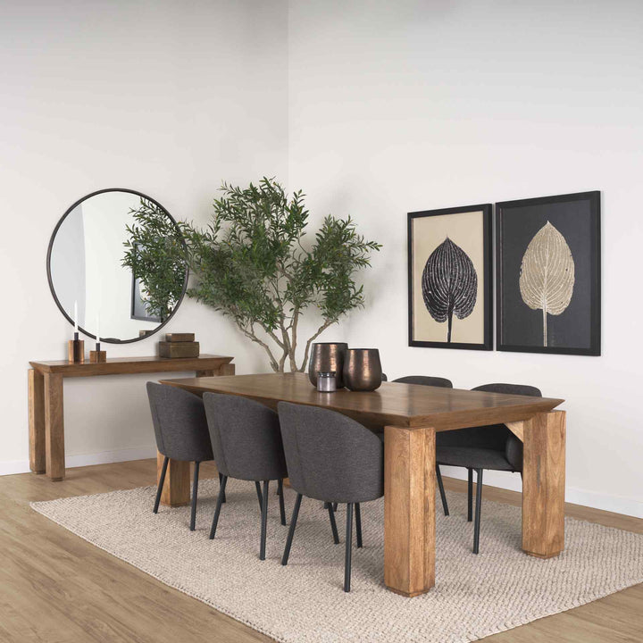 Sapphira Wooden Rectangular Dining Table-Dining Tables-Mercana-LOOMLAN